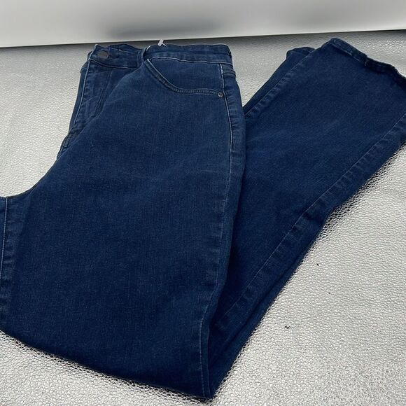 Curves 360 by NYDJ size 12 dark wash high rise straight leg jeans - Picture 5 of 6